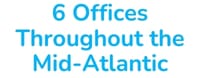 6 Offices Throughout the Mid-Atlantic Logo