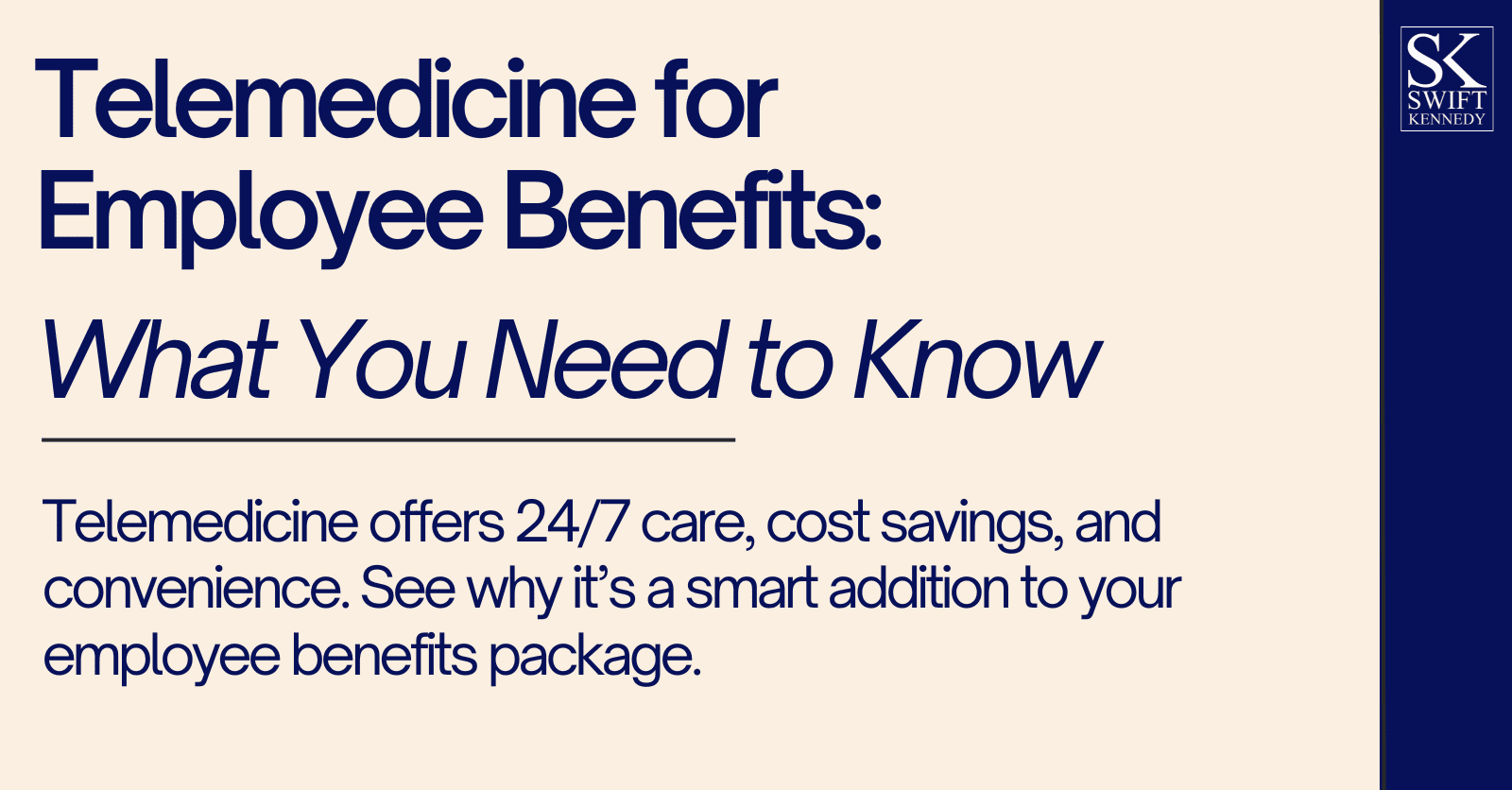 Telemedicine for employee benefits.